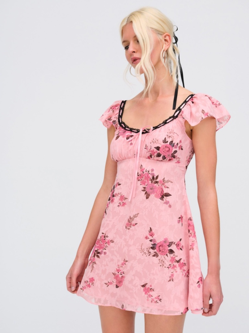 #NWT For Love & Lemons Guinevere Mini Dress XS / Pink